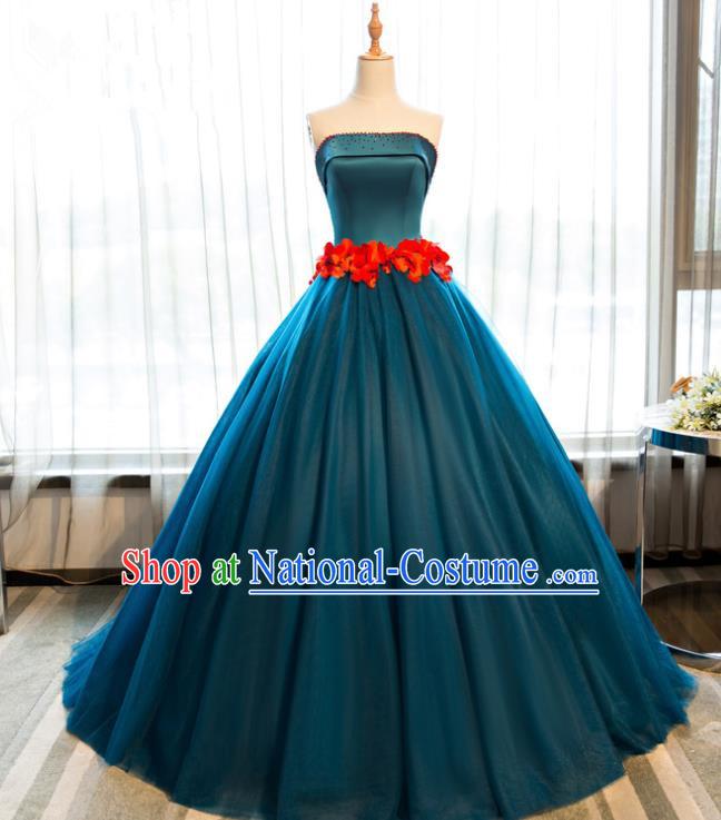 Top Grade Advanced Customization Atrovirens Evening Dress Wedding Dress Compere Bridal Full Dress for Women