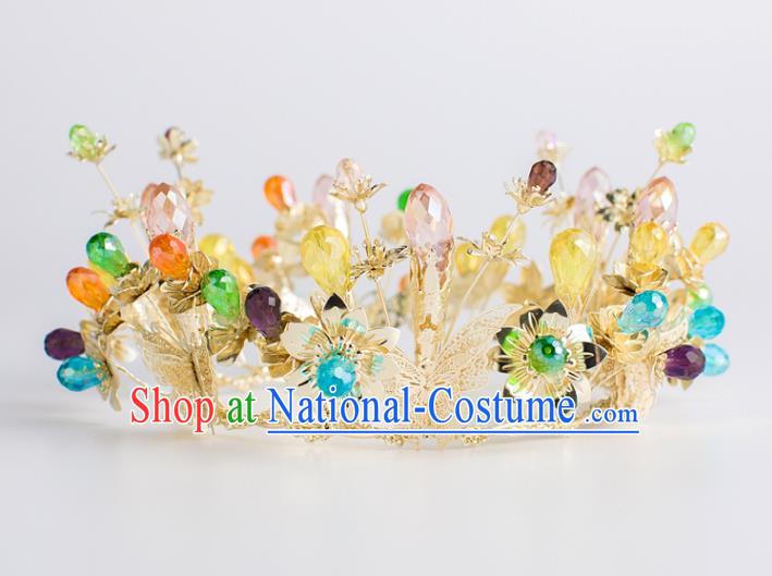 Baroque Bride Hair Accessories Golden Butterfly Royal Crown Wedding Princess Classical Imperial Crown for Women