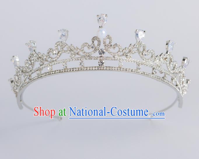 Baroque Bride Hair Accessories Classical Zircon Royal Crown Princess Imperial Crown Headwear for Women