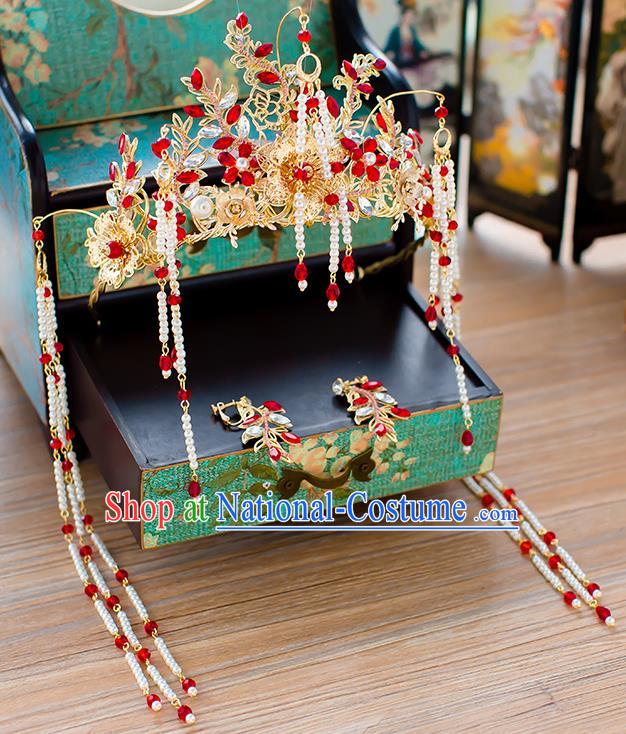 Chinese Ancient Style Hair Jewelry Accessories Cosplay Hairpins Headwear Hair Crown Headdress for Women