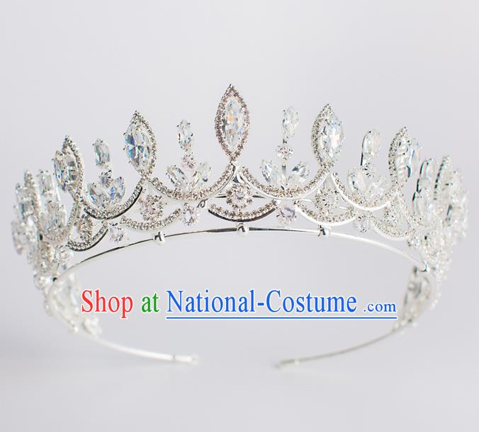 Baroque Bride Hair Accessories Princess Zircon Royal Crown Wedding Classical Crystal Imperial Crown for Women