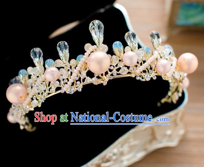 Baroque Bride Hair Accessories Princess Royal Crown Wedding Classical Pearls Imperial Crown for Women