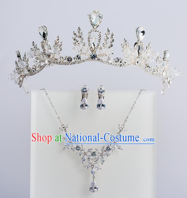 Baroque Princess Royal Crown Bride Classical Hair Accessories Wedding Crystal Imperial Crown for Women