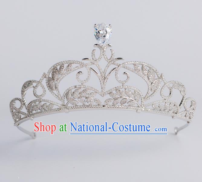 Baroque Princess Royal Crown Bride Classical Hair Accessories Wedding Zircon Imperial Crown for Women