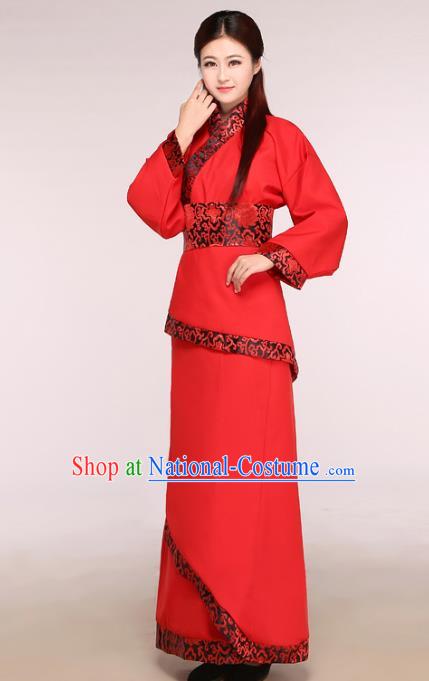 Chinese Traditional Wedding Hanfu Dress Ancient Han Dynasty Princess Costume for Women