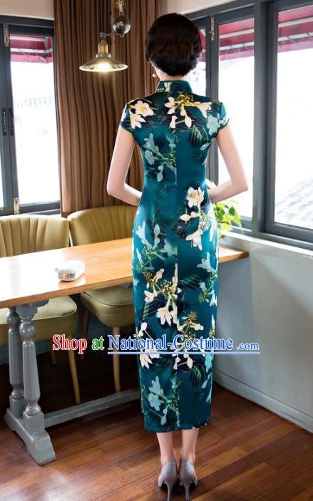 Traditional Ancient Chinese Young Women Cheongsam Dress Republic of China Tangsuit Stand Collar Blouse Dress Tang Suit Clothing