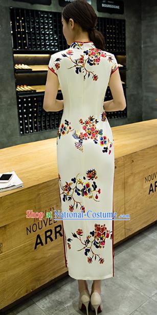 Traditional Ancient Chinese Young Women Cheongsam Dress Republic of China Tangsuit Stand Collar Blouse Dress Tang Suit Clothing