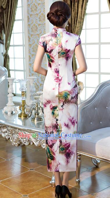 Traditional Ancient Chinese Young Women Cheongsam Dress Republic of China Tangsuit Stand Collar Blouse Dress Tang Suit Clothing