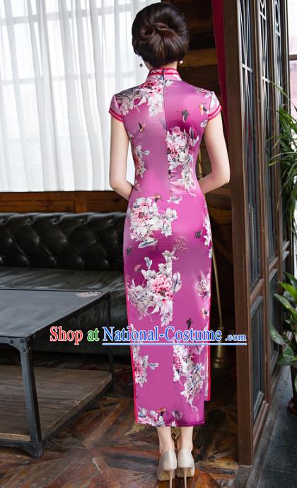 Traditional Ancient Chinese Young Women Cheongsam Dress Republic of China Tangsuit Stand Collar Blouse Dress Tang Suit Clothing