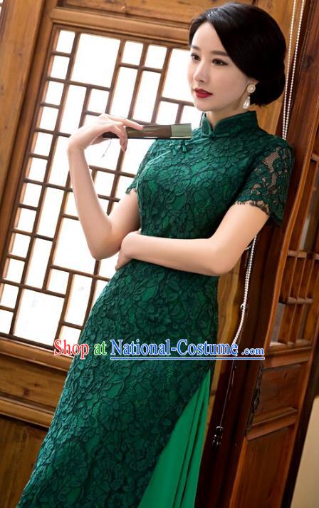 Traditional Ancient Chinese Young Women Cheongsam Dress Republic of China Tangsuit Stand Collar Blouse Dress Tang Suit Clothing