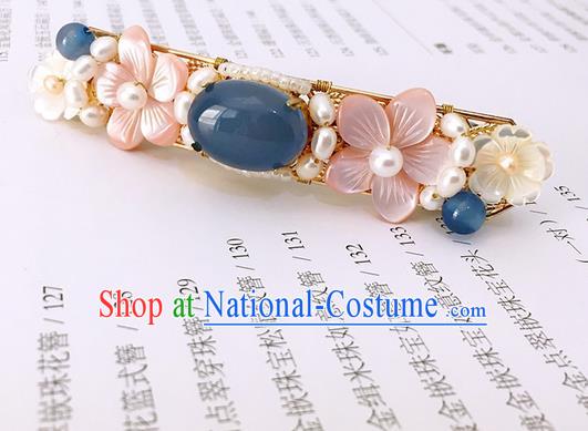 Traditional Handmade Chinese Ancient Classical Hair Accessories Pearls Hair Claw Hanfu Hairpins for Women