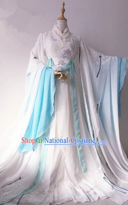 Chinese Ancient Princess Costume Cosplay Empress Clothing Han Dynasty Queen Embroidered Hanfu Dress for Women