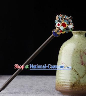 Chinese Traditional Handmade Hair Accessories Ancient Hairpins Hanfu Blueing Hair Clip for Women