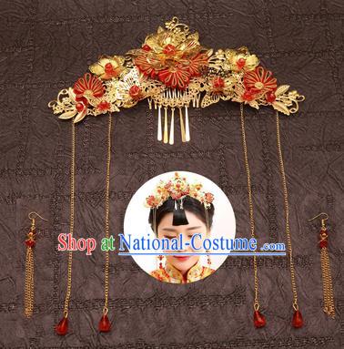 Chinese Traditional Hair Accessories Ancient Hairpins Phoenix Coronet for Women