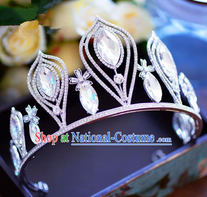 Baroque Style Hair Jewelry Accessories Bride Royal Crown Princess Crystal Imperial Crown for Women