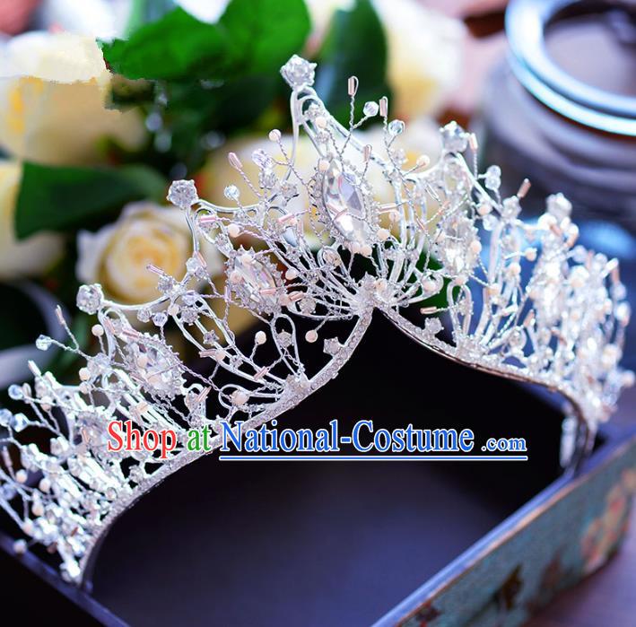 Baroque Style Hair Jewelry Accessories Bride Crystal Royal Crown Princess Imperial Crown for Women