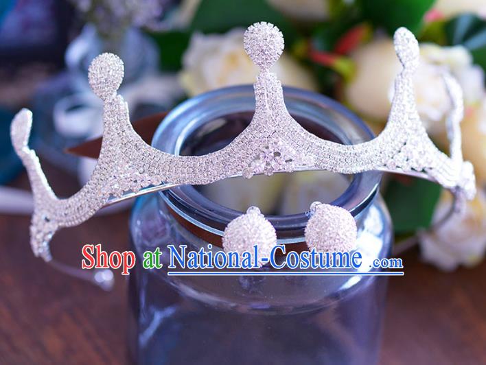 Handmade Baroque Style Hair Jewelry Accessories Bride Royal Crown Princess Imperial Crown for Women