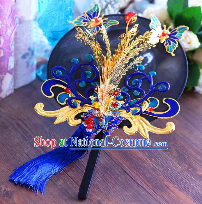 Chinese Handmade Jewelry Accessories Palace Fans Hanfu Round Fans for Women