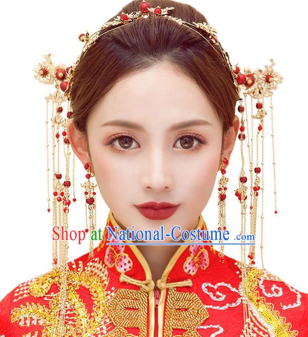 Chinese Ancient Handmade Hair Accessories Traditional Hairpins Complete Set for Women