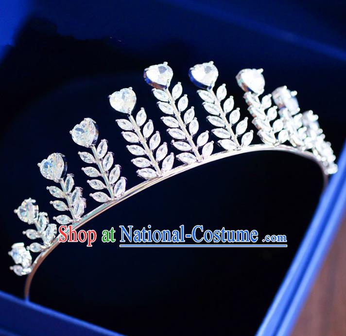 Top Grade Handmade Baroque Crystal Royal Crown Hair Jewelry Accessories Bride Zircon Imperial Crown for Women