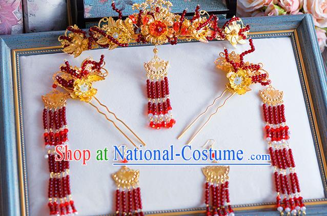 Chinese Ancient Hair Jewelry Accessories Hairpins Headwear Headdress Royal Crown for Women