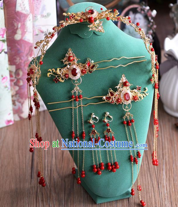 Chinese Ancient Hair Jewelry Accessories Hairpins Headwear Headdress Royal Crown for Women