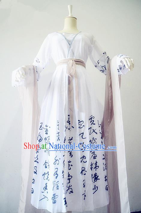 Chinese Ancient Cosplay Swordswoman Costume Traditional Song Dynasty Female Knight Hanfu Dress for Women