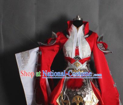 Chinese Traditional Ancient Swordswoman Embroidered Costume and Boots for Women