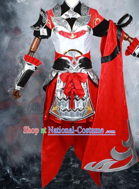 Chinese Traditional Ancient Young Lady Swordswoman Female General Costume for Women