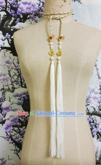 Chinese Ancient Handmade Golden Waist Accessories Hanfu Waist Strap Waistband for Women