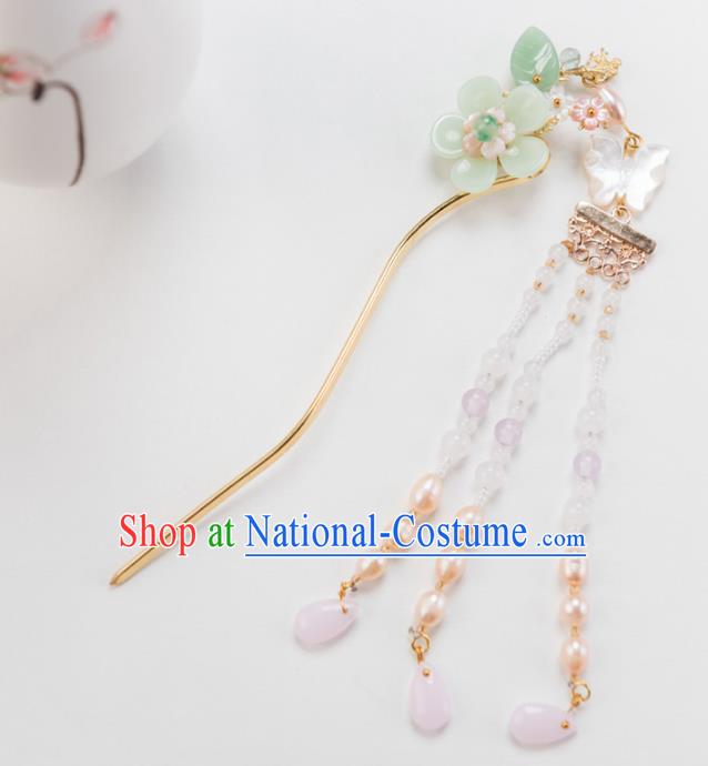 Chinese Ancient Handmade Hair Accessories Hanfu Tassel Hair Clips for Women