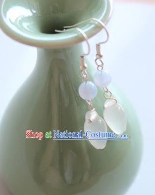 Chinese Ancient Handmade Earrings Accessories Hanfu Magnolia Flower Eardrop for Women