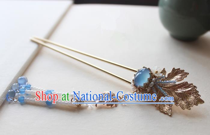 Chinese Ancient Handmade Phoenix Tree Leaf Hair Clip Hair Accessories Hanfu Hairpins for Women