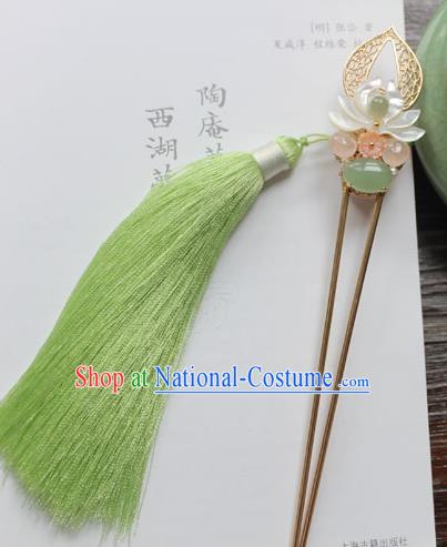 Chinese Ancient Handmade Lotus Hair Clip Hair Accessories Hanfu Hairpins for Women