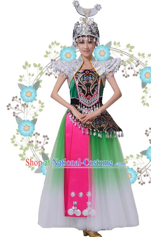 Traditional Chinese Yangge Fan Dance Folk Dance Ethnic Costume Classical Yangko Chorus Modern Dance Dress Halloween Clothing and Shoes