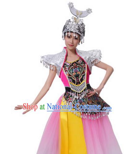 Traditional Chinese Yangge Fan Dance Folk Dance Ethnic Costume Classical Yangko Chorus Modern Dance Dress Halloween Clothing and Shoes