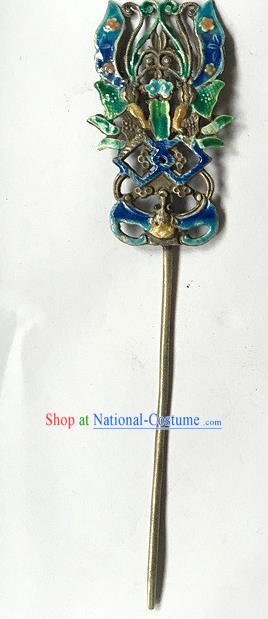 Chinese Traditional Ancient Blueing Hair Clip Hanfu Hairpins Hair Accessories for Women