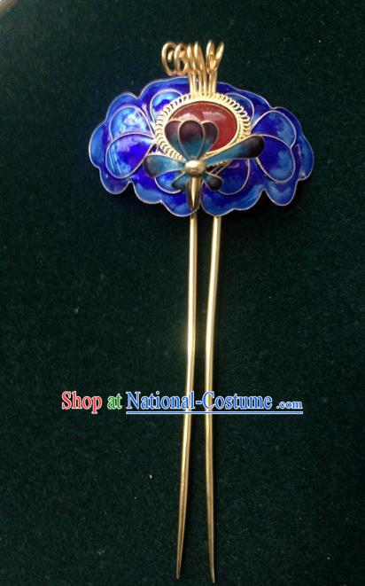 Chinese Traditional Ancient Cloisonne Hairpins Hair Accessories Hair Clip for Women