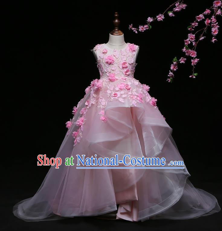 Top Grade Stage Performance Catwalks Costumes Children Halloween Cosplay Princess Full Dress Chorus Modern Fancywork Clothing