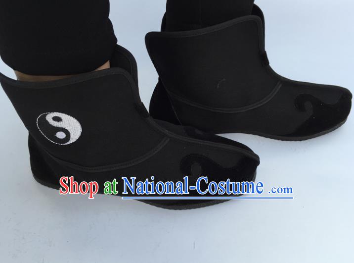 Chinese Traditional Martial Arts Black Boots Taoist Shoes Tai Chi Shoes for Men