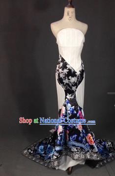 Top Grade Compere Stage Performance Customized Costume Models Catwalks Mermaid Full Dress for Women