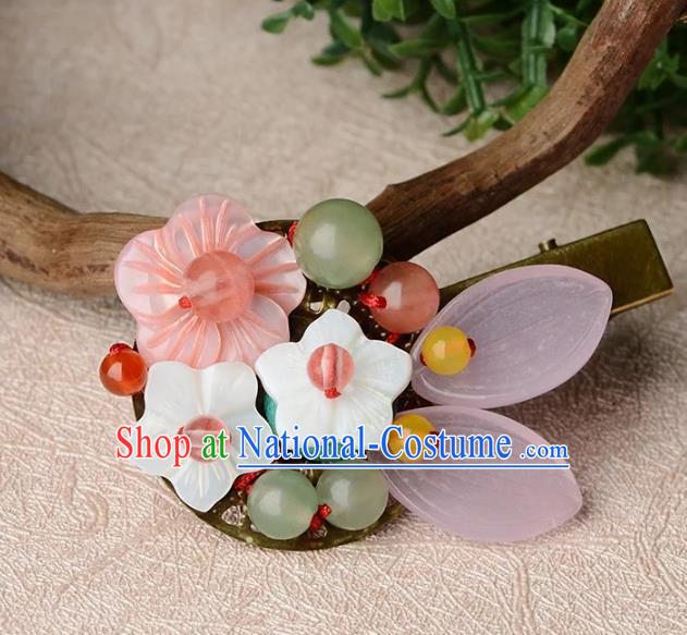 Chinese Traditional Hair Accessories Ancient Hanfu Flowers Hair Claw Hairpin for Women