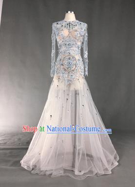 Top Grade Models Show Costume Stage Performance Catwalks Compere Mermaid Full Dress for Women