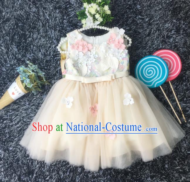 Top Grade Children Catwalks Costume Modern Dance Stage Performance Compere Dress for Kids