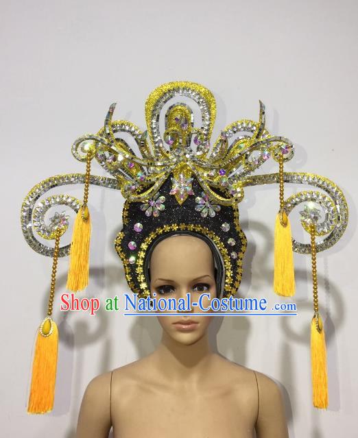 Brazilian Samba Dance Palace Queen Hair Accessories Rio Carnival Roman Deluxe Headwear for Women