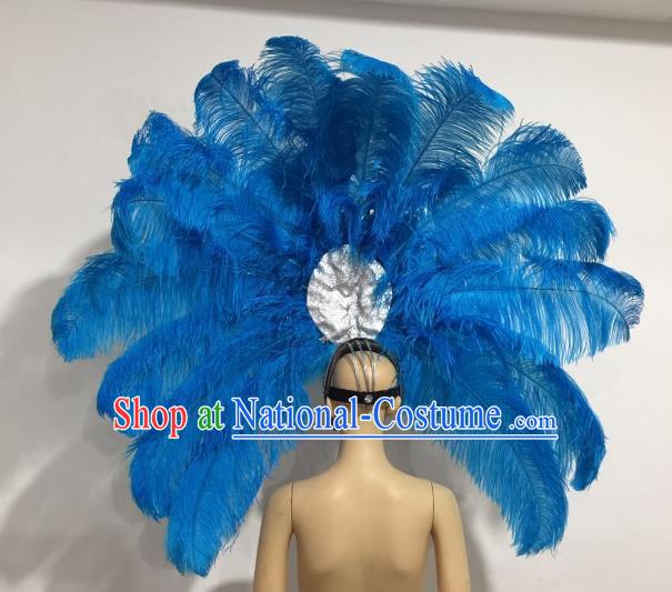 Top Grade Stage Performance Brazilian Carnival Feather Wings Miami Feathers Deluxe Wings Headwear Mask for Women