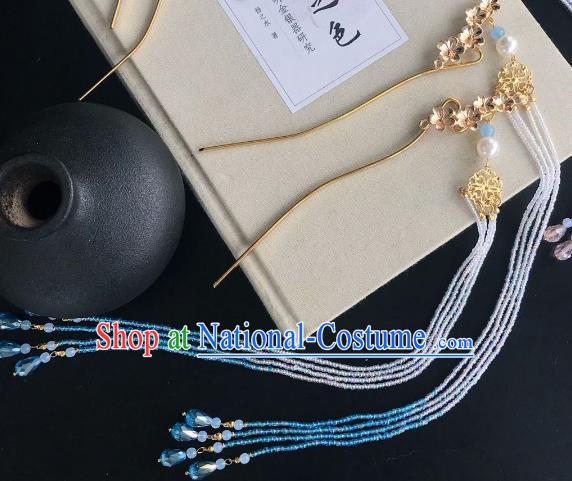 Chinese Traditional Hair Accessories Ancient Long Tassel Hair Clip Hairpins for Women