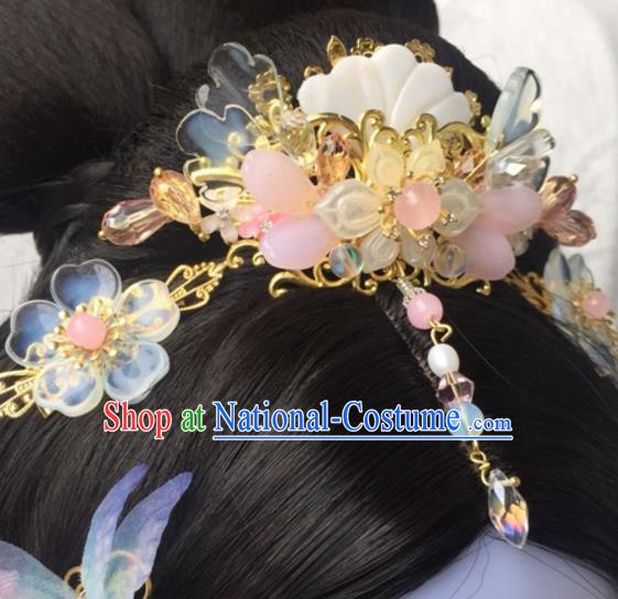 Chinese Traditional Hair Accessories Ancient Hanfu Hairpins Shell Hair Crown for Women