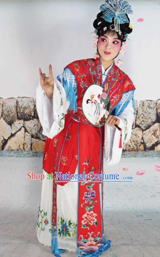 Professional Chinese Beijing Opera Diva Costumes Peking Opera Red Dress for Adults