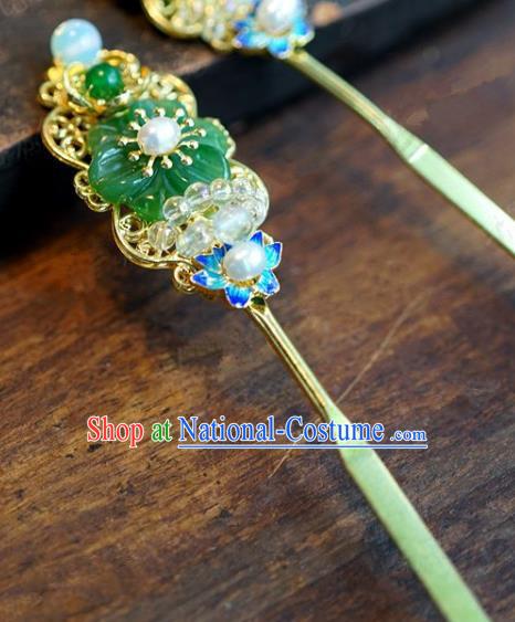 Chinese Handmade Ancient Hair Accessories Ancient Hanfu Cloisonne Hairpins for Women